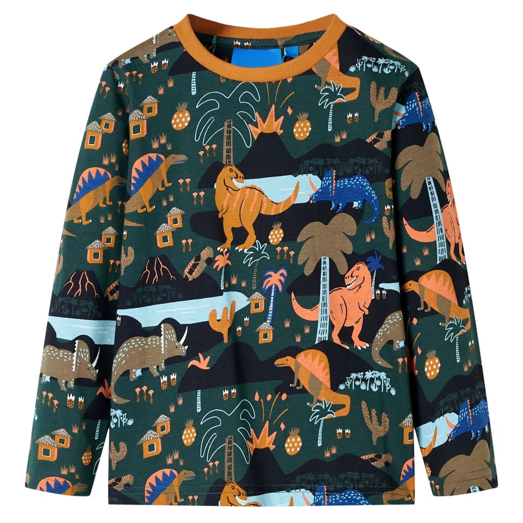 Kinderpyjama mit Langen Ärmeln Dunkelgrün