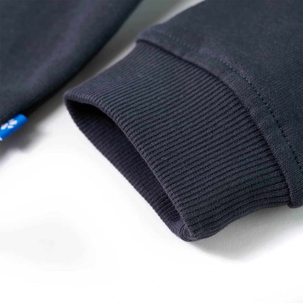 Kinder-Kapuzenpullover mit Halbem Reißverschluss Anthrazit Cognac