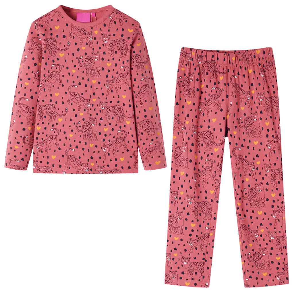 Kinderpyjama mit Langen Ärmeln Altrosa