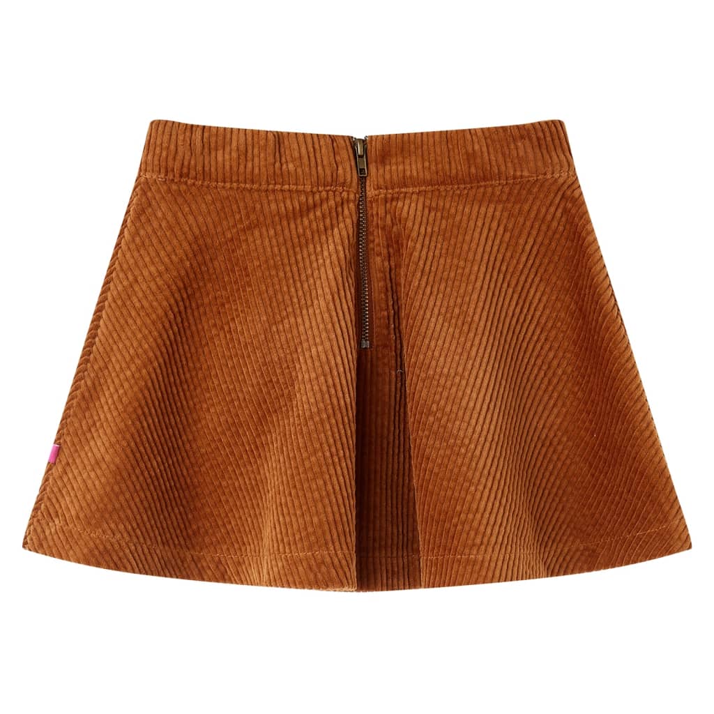 Kinderrock mit Taschen Cord Cognac