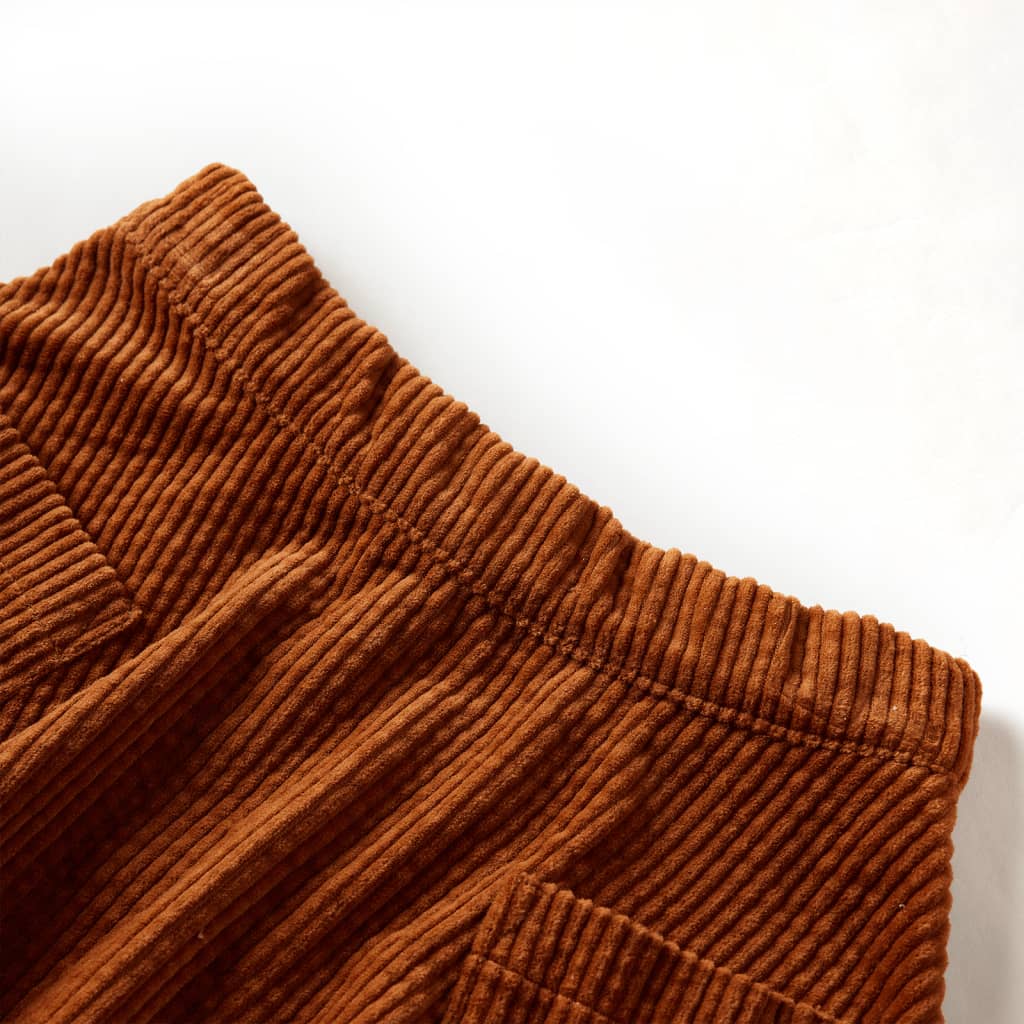 Kinderrock mit Taschen Cord Cognac