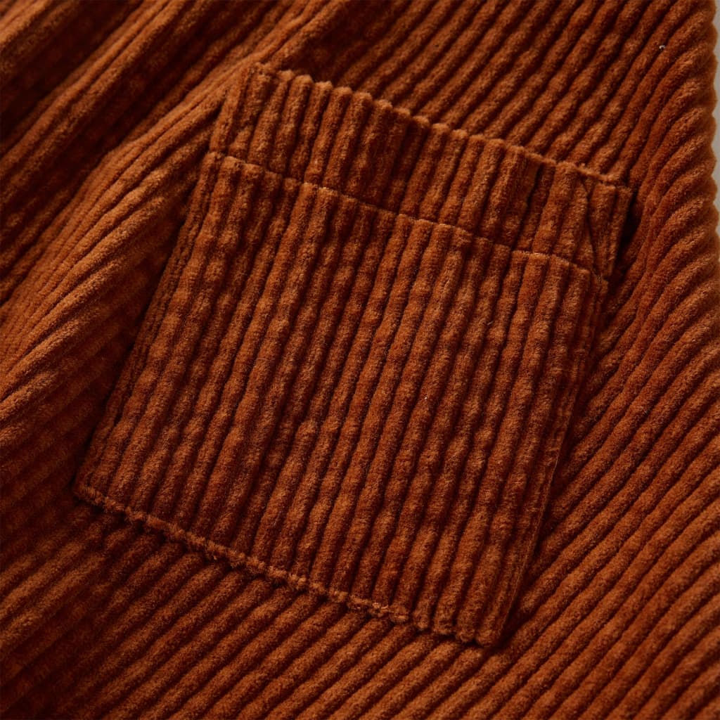 Kinderrock mit Taschen Cord Cognac