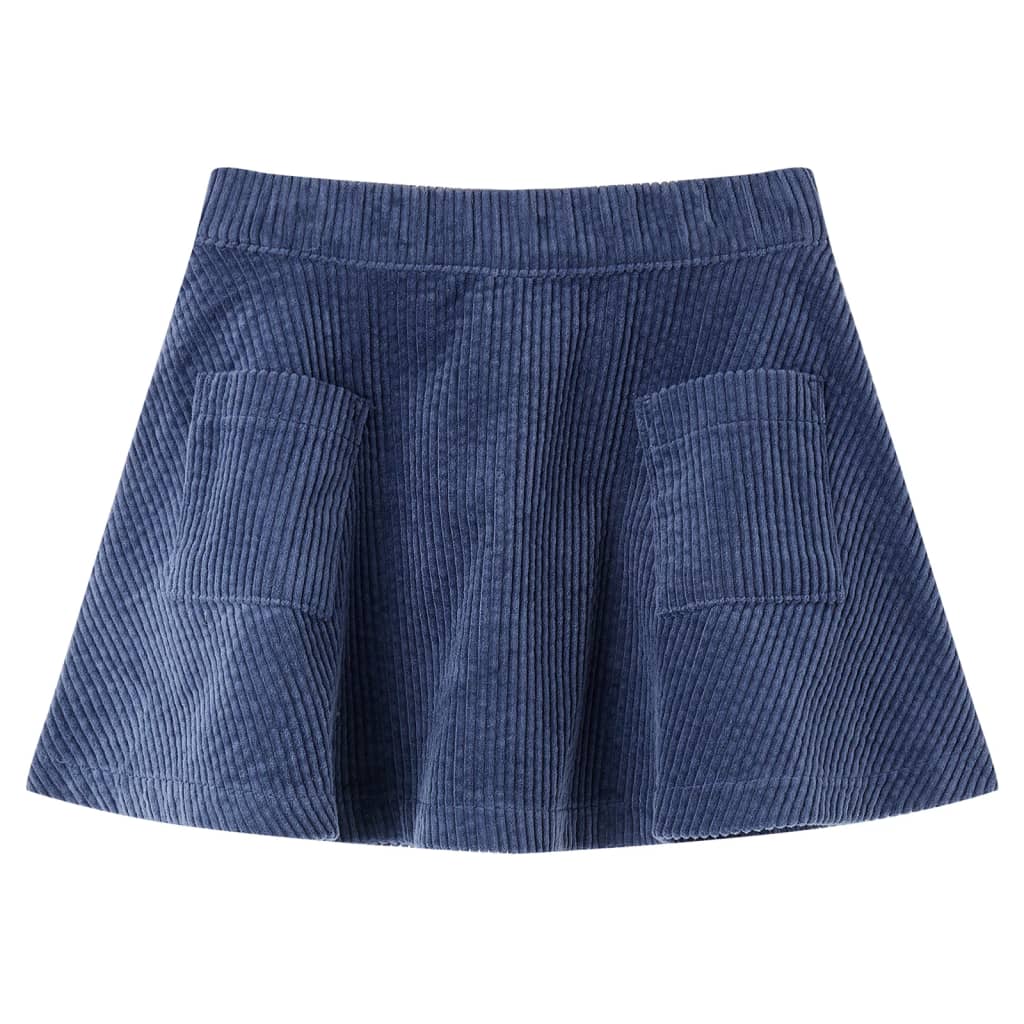Kinderrock mit Taschen Cord Marineblau