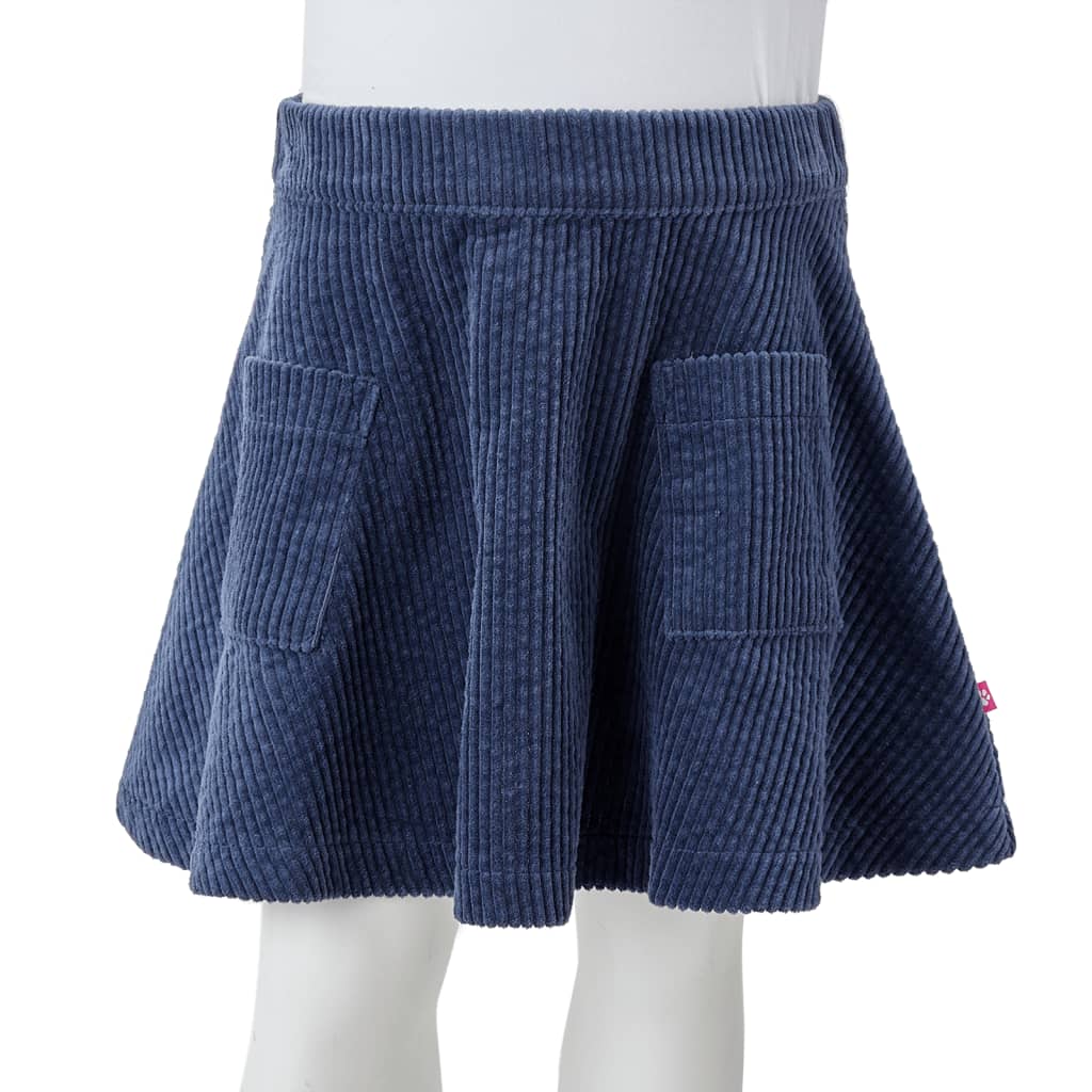 Kinderrock mit Taschen Cord Marineblau