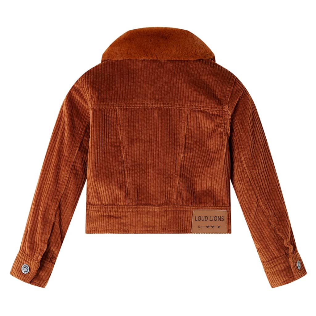 Kinderjacke Cord Cognac