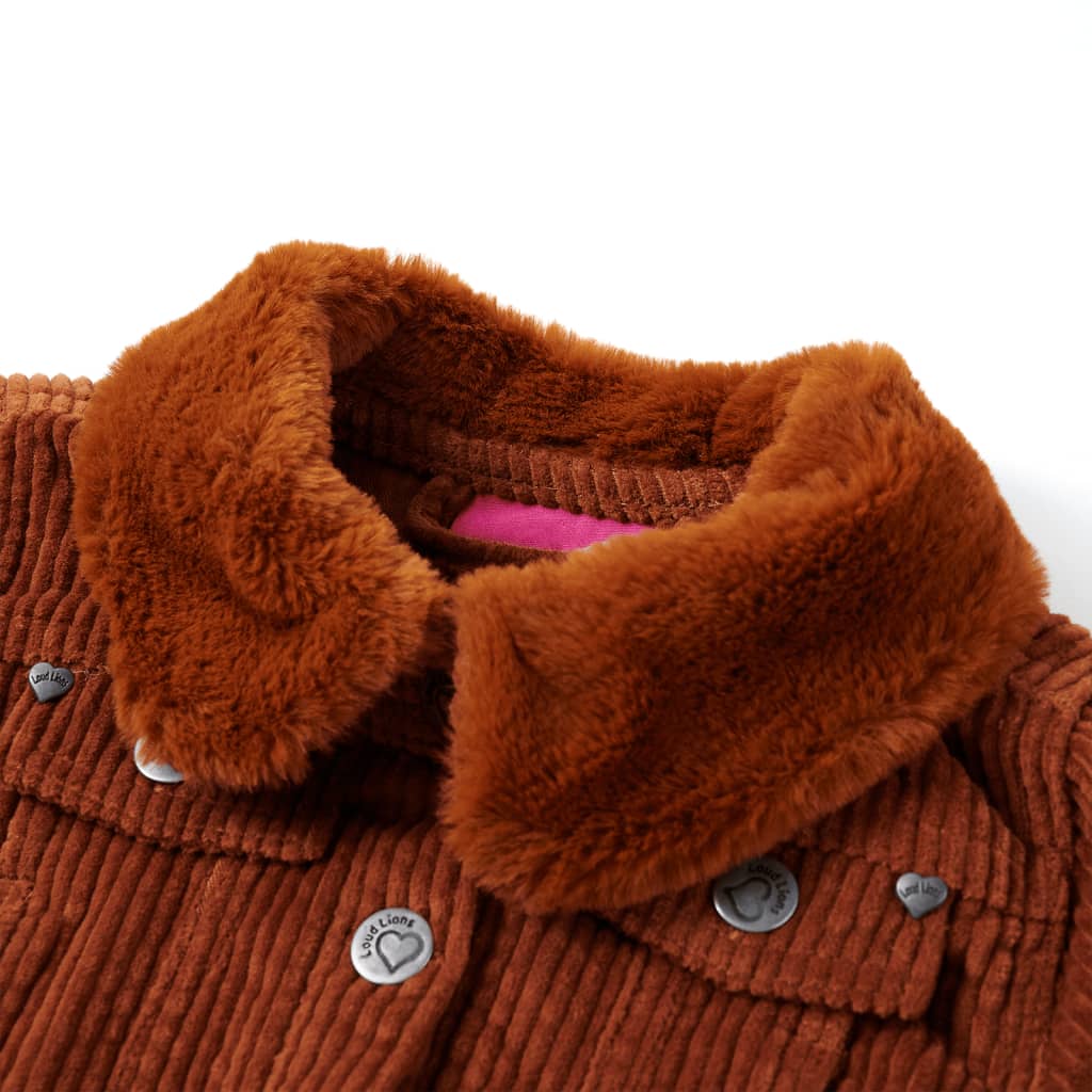 Kinderjacke Cord Cognac