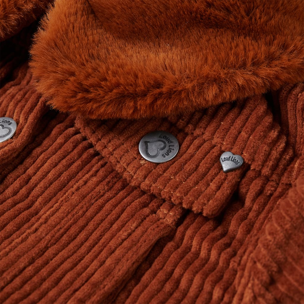 Kinderjacke Cord Cognac