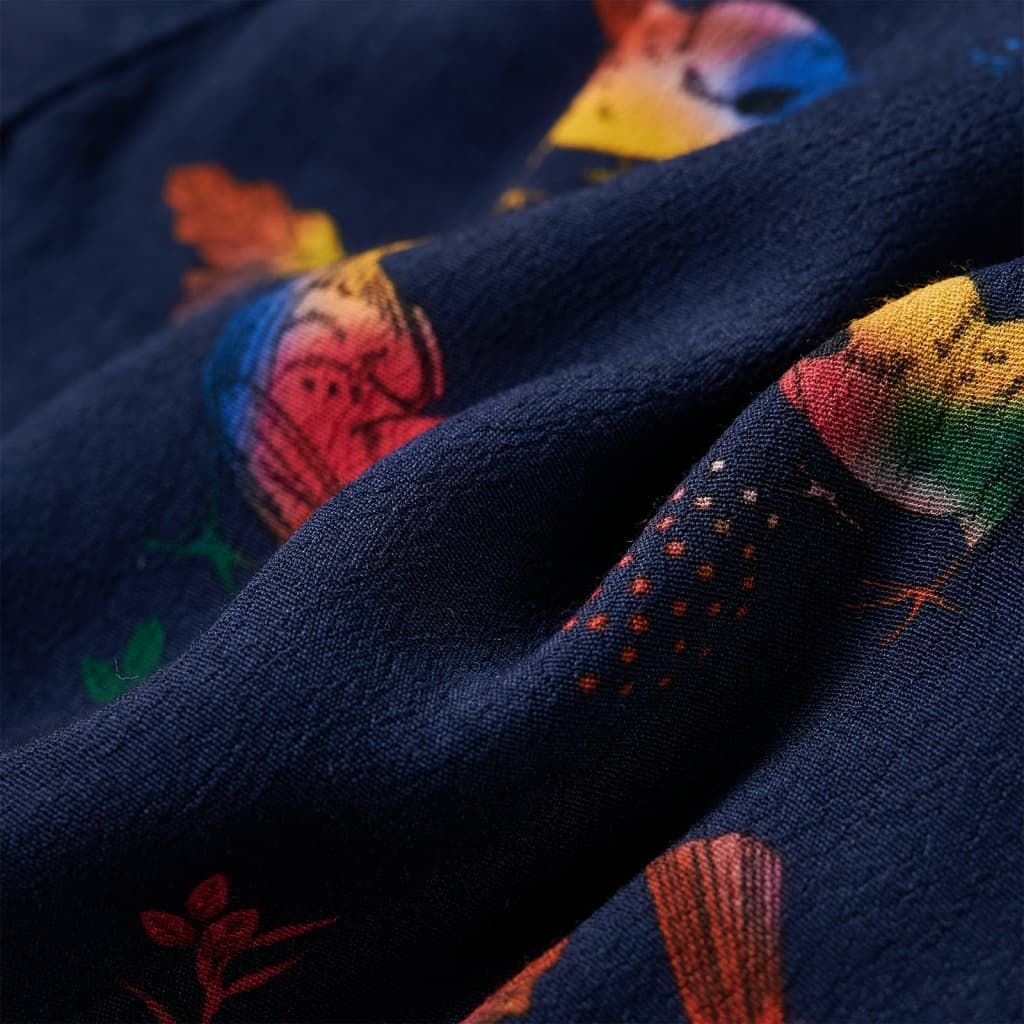 Kinderkleid mit Langen Ärmeln Marineblau