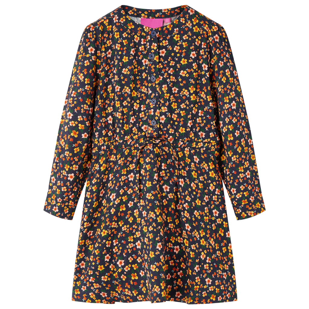 Kinderkleid mit Langen Ärmeln Marineblau