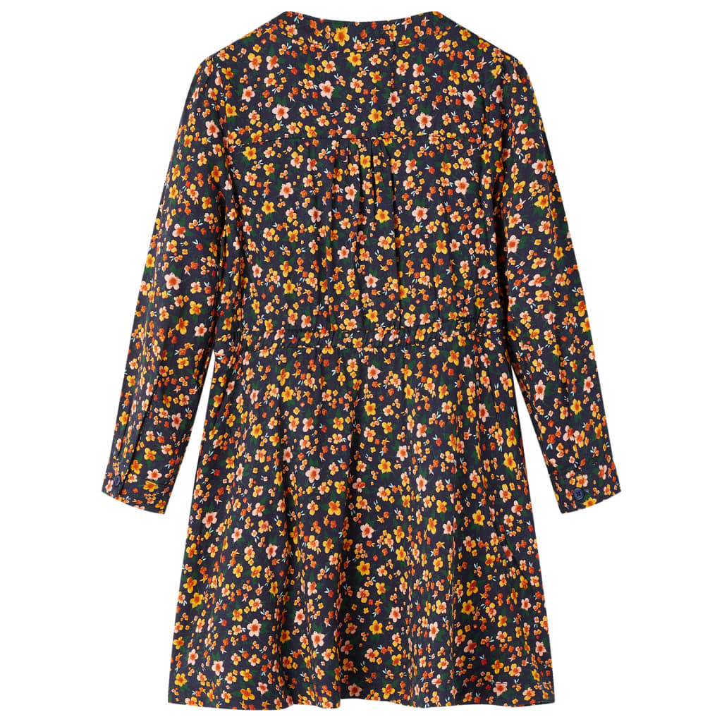 Kinderkleid mit Langen Ärmeln Marineblau