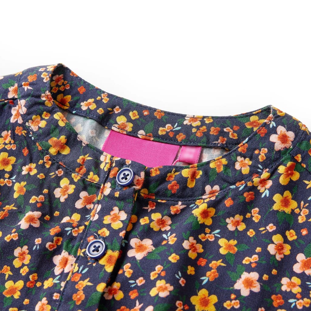 Kinderkleid mit Langen Ärmeln Marineblau