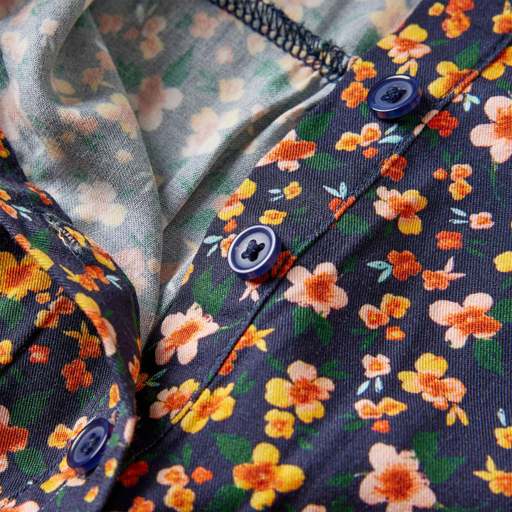 Kinderkleid mit Langen Ärmeln Marineblau