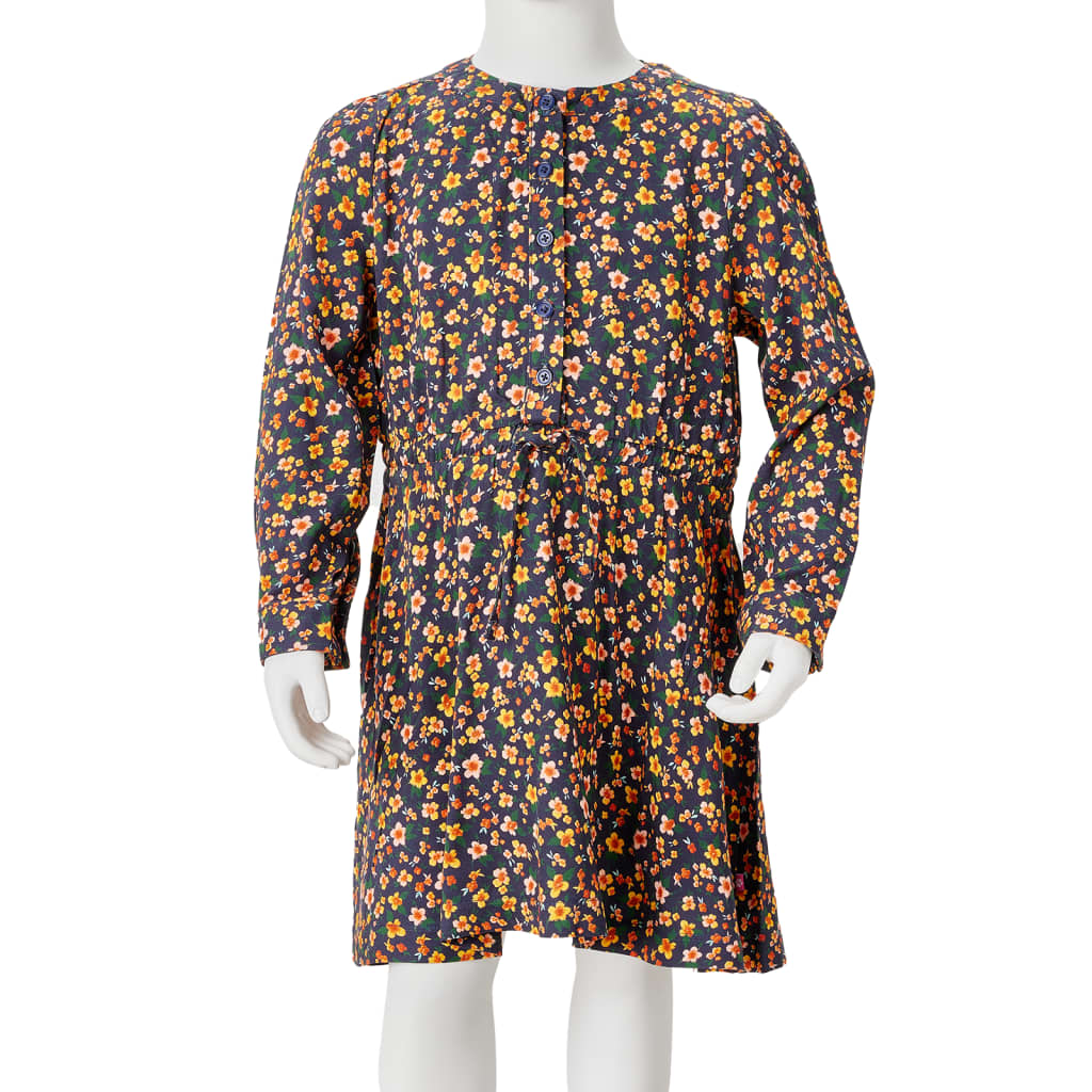 Kinderkleid mit Langen Ärmeln Marineblau