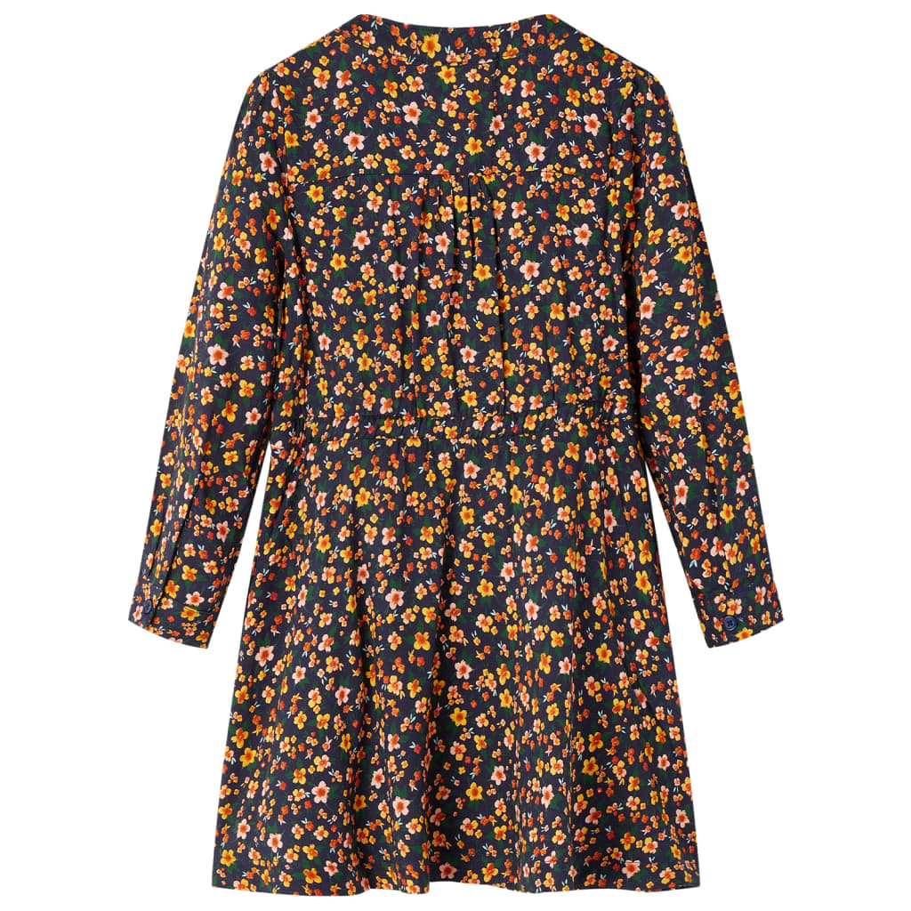 Kinderkleid mit Langen Ärmeln Marineblau