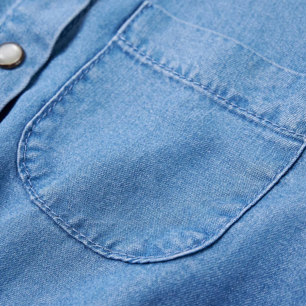 Kinderkleid mit Langen Ärmeln Marineblau und Jeansblau
