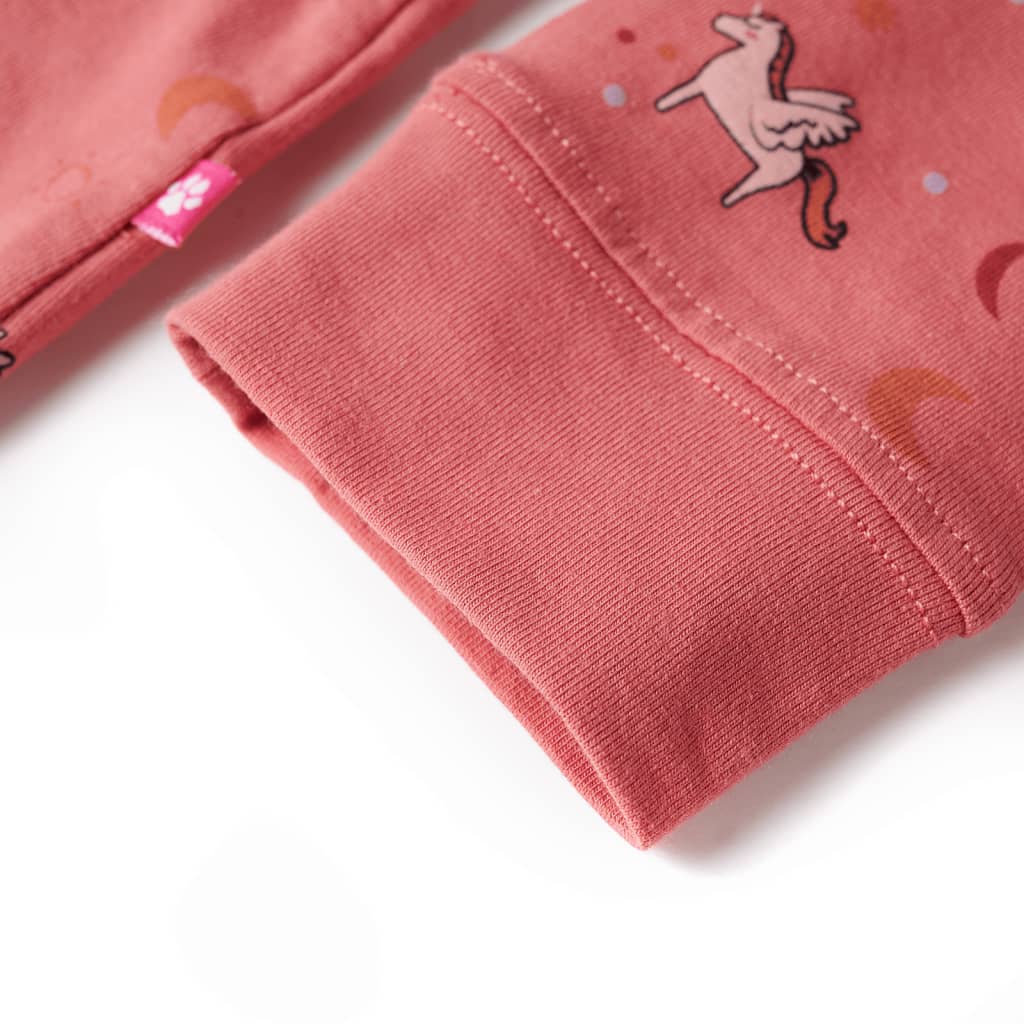 Kinderpyjama mit Langen Ärmeln Altrosa