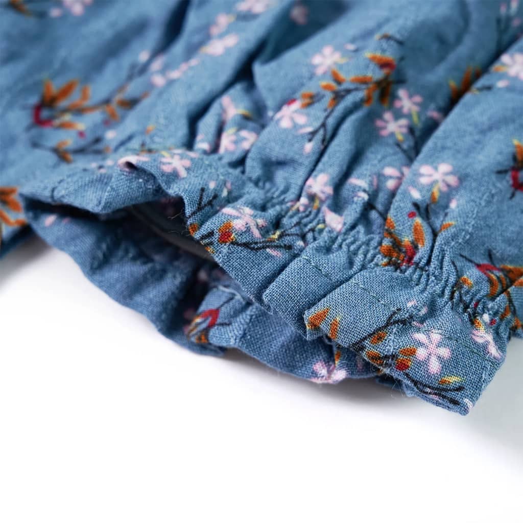 Kinderkleid mit Langen Ärmeln Petrolblau