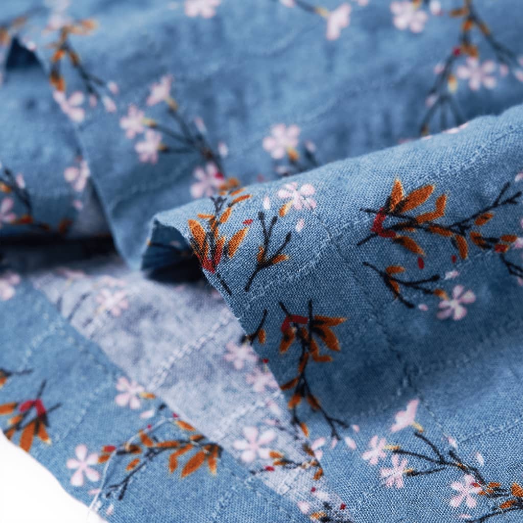 Kinderkleid mit Langen Ärmeln Petrolblau