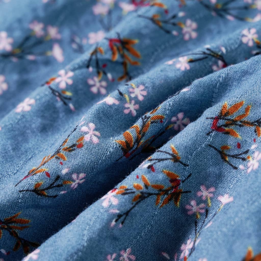 Kinderkleid mit Langen Ärmeln Petrolblau