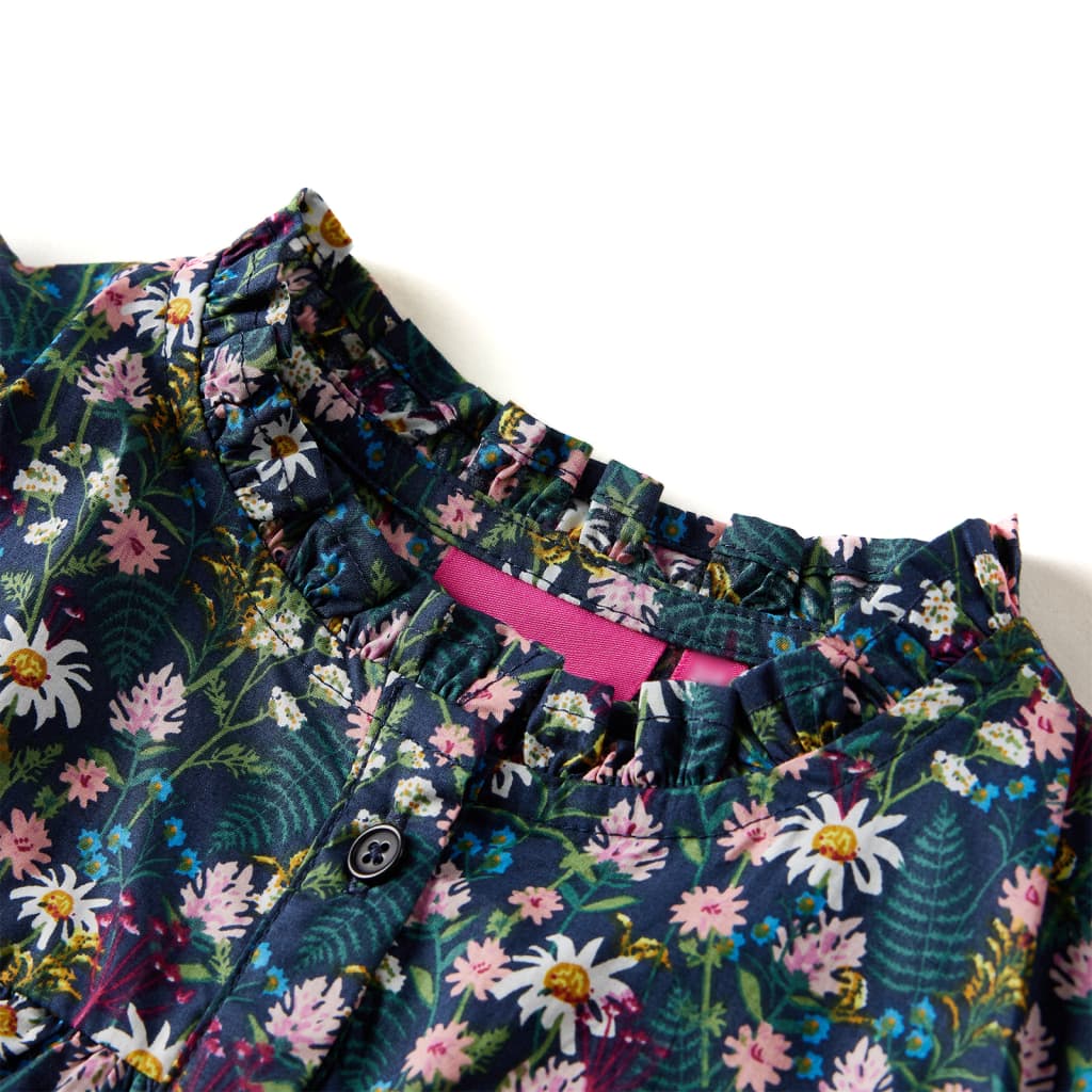 Kinderkleid mit Langen Ärmeln Dunkelblau