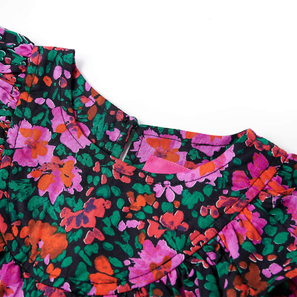 Kinderkleid mit Langen Ärmeln Knallrosa