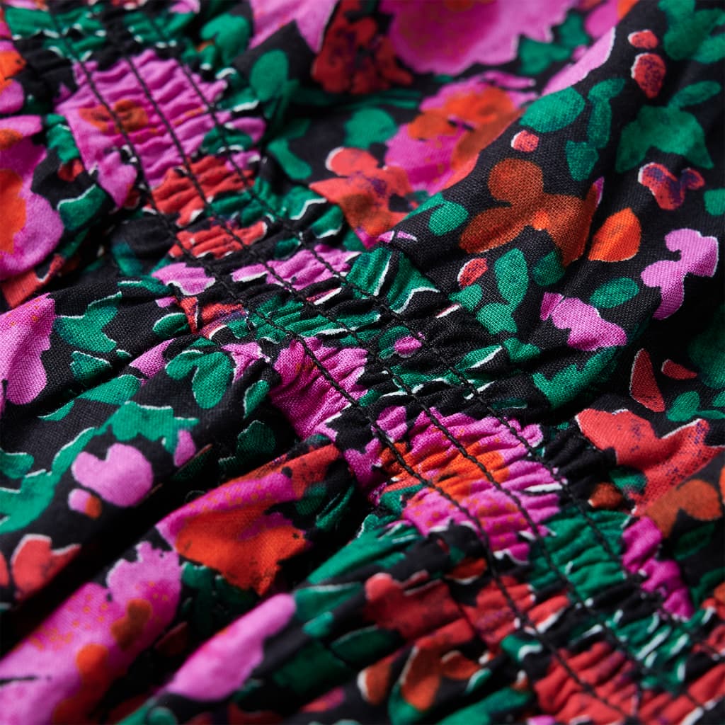 Kinderkleid mit Langen Ärmeln Knallrosa