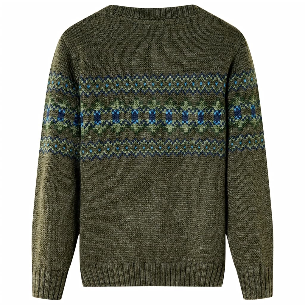 Kinderpullover Gestrickt Khaki