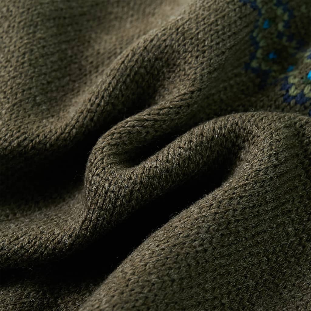 Kinderpullover Gestrickt Khaki