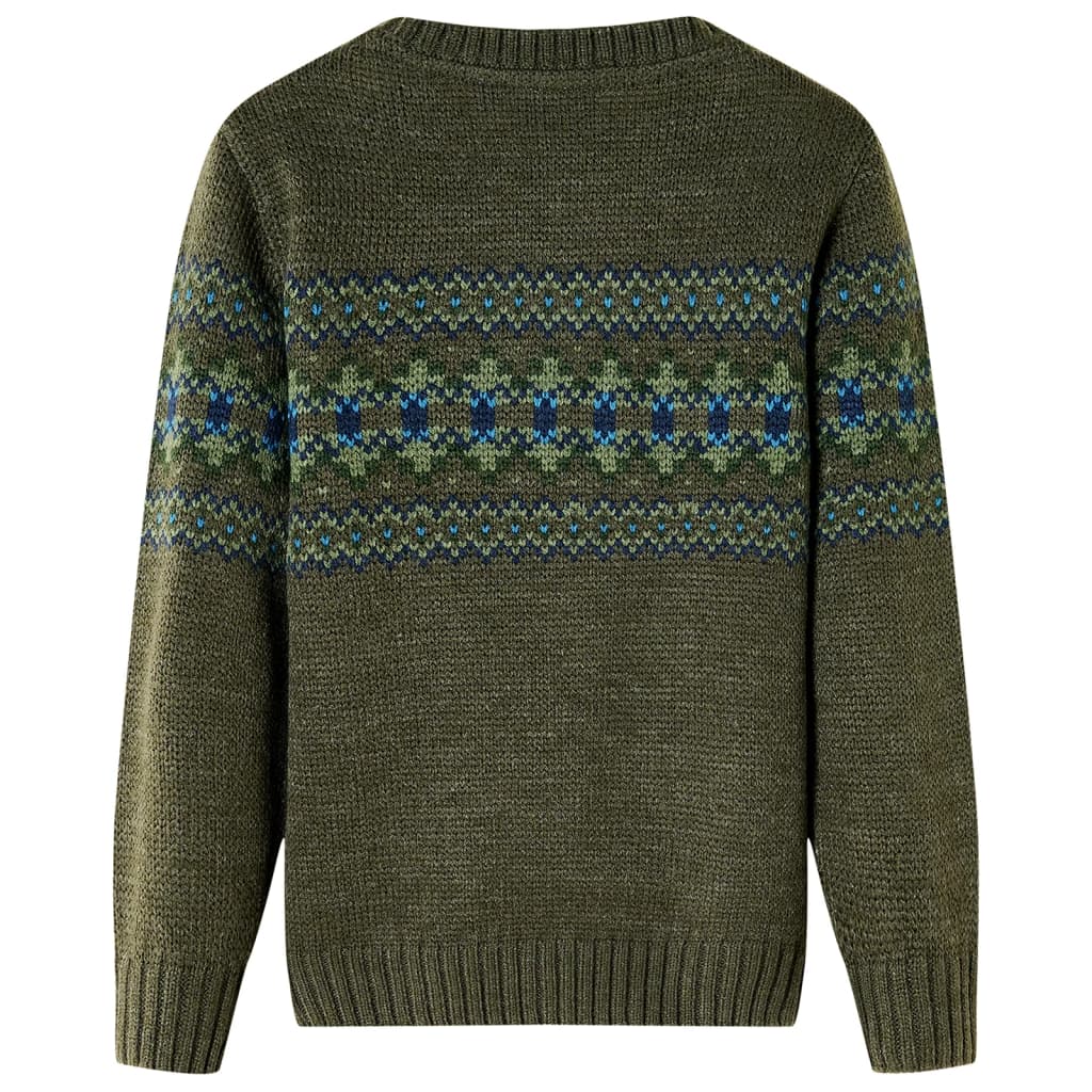 Kinderpullover Gestrickt Khaki