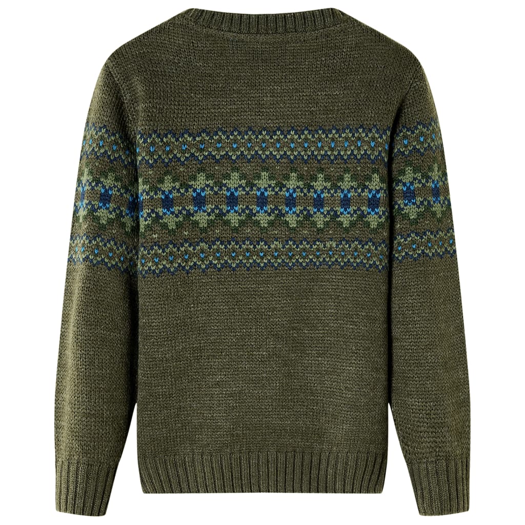 Kinderpullover Gestrickt Khaki