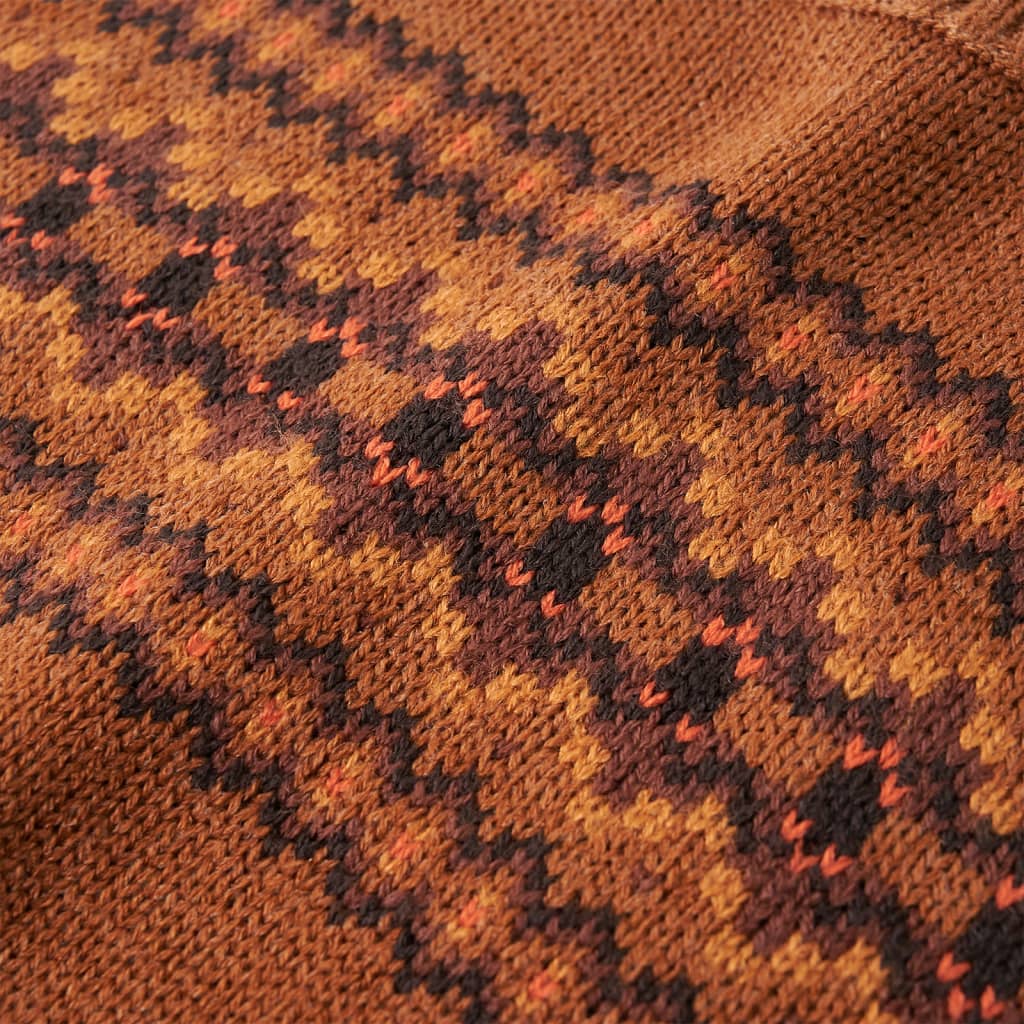 Kinderpullover Gestrickt Cognac