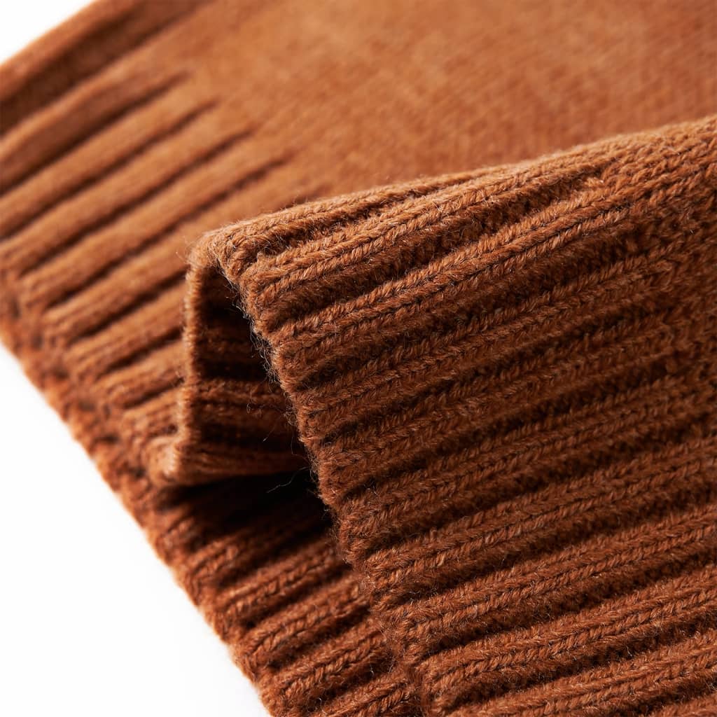 Kinderpullover Gestrickt Cognac