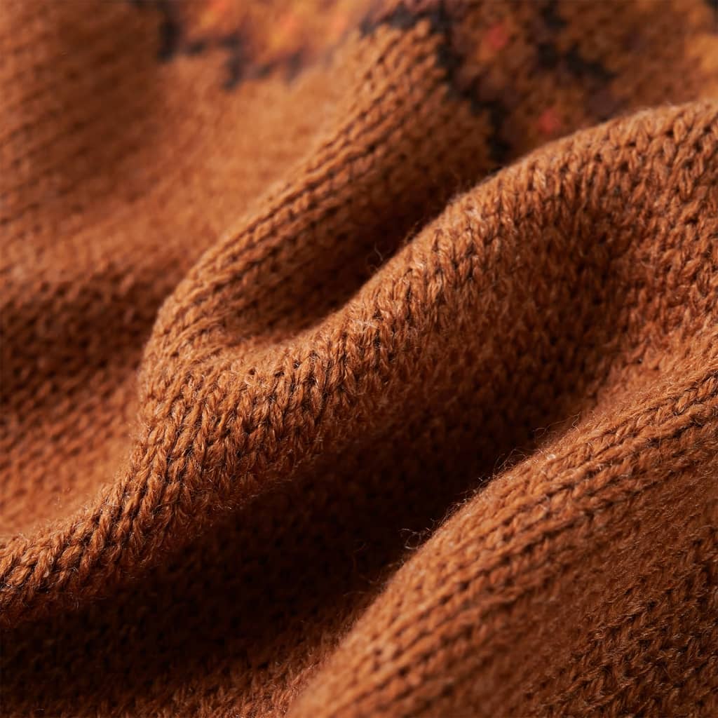 Kinderpullover Gestrickt Cognac