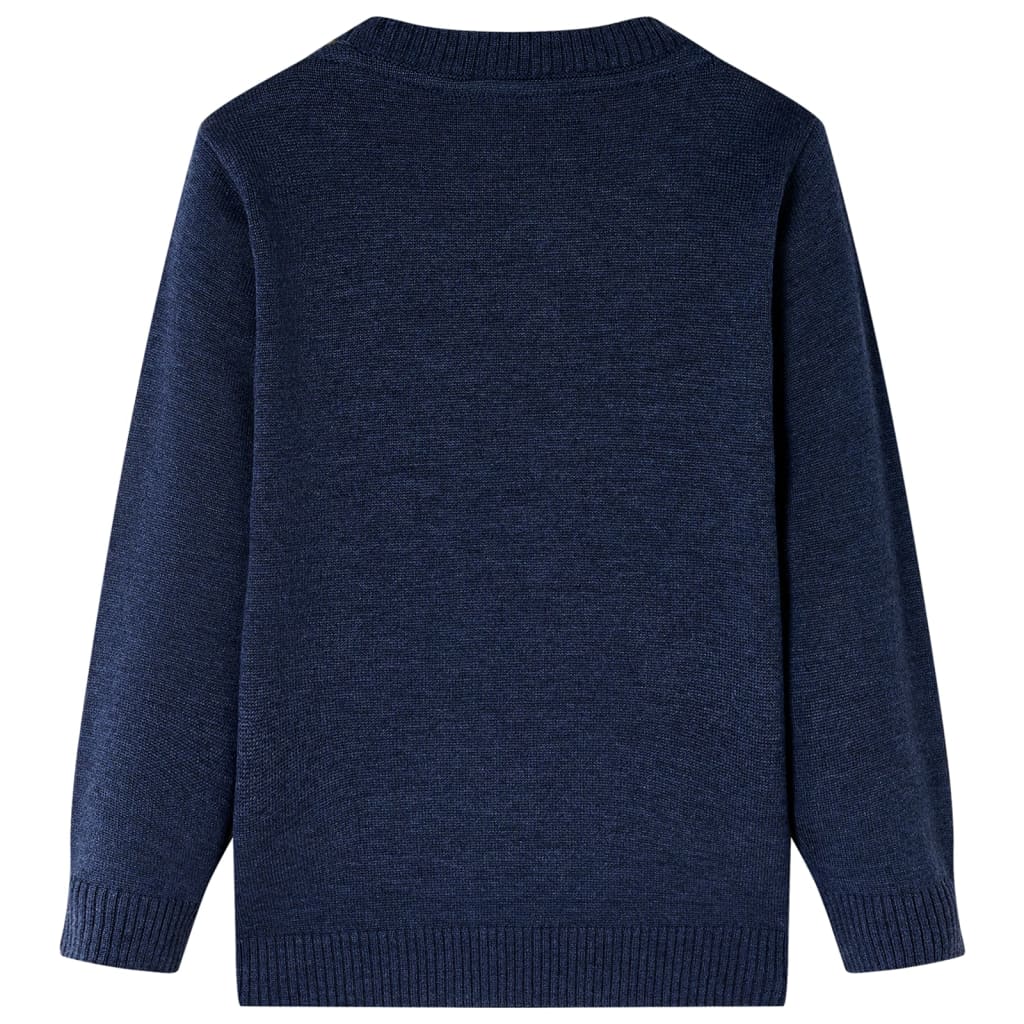 Kinderpullover Gestrickt Marineblau