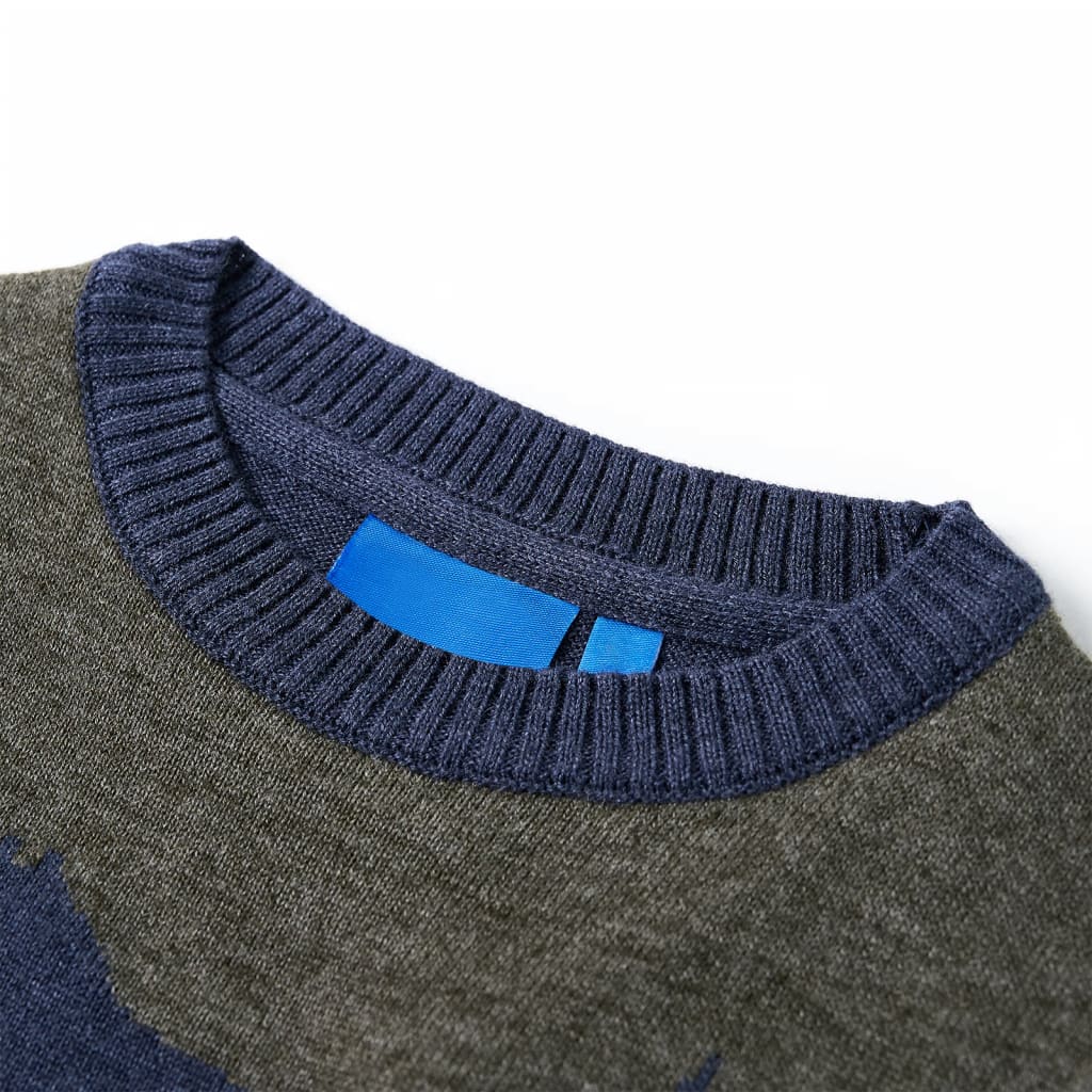 Kinderpullover Gestrickt Marineblau