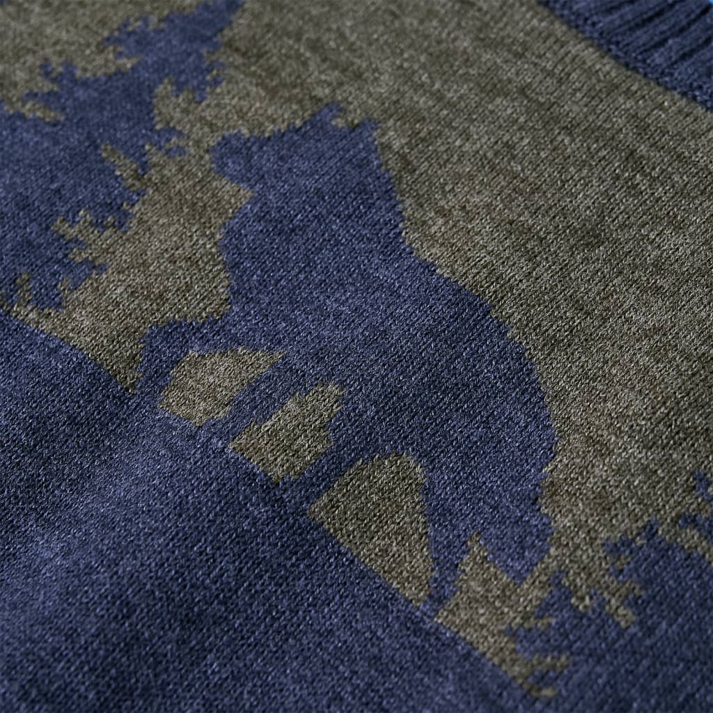 Kinderpullover Gestrickt Marineblau