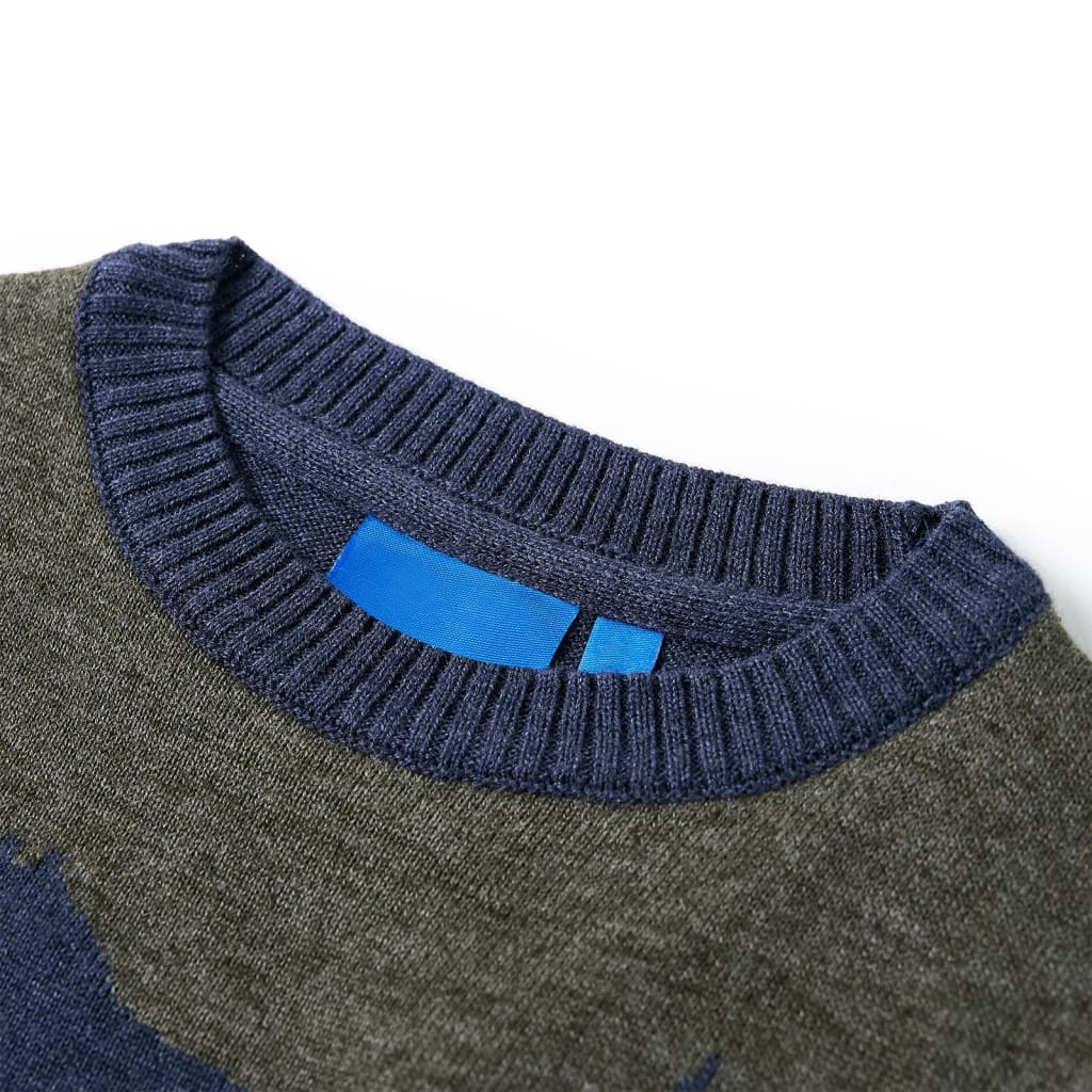 Kinderpullover Gestrickt Marineblau