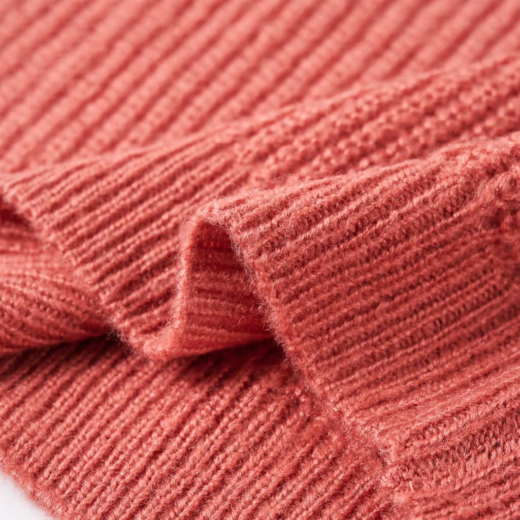 Kinderpullover Gestrickt Mittelrosa