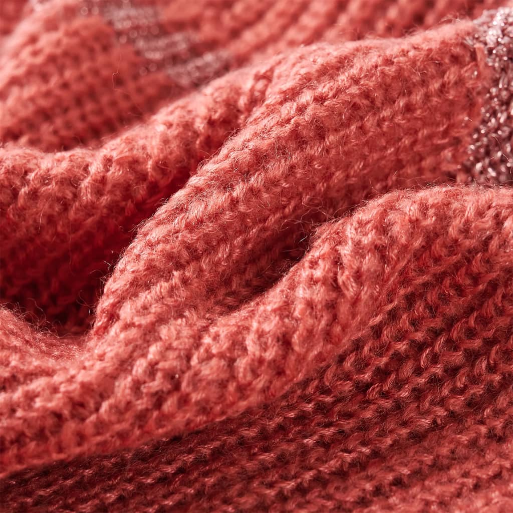 Kinderpullover Gestrickt Mittelrosa