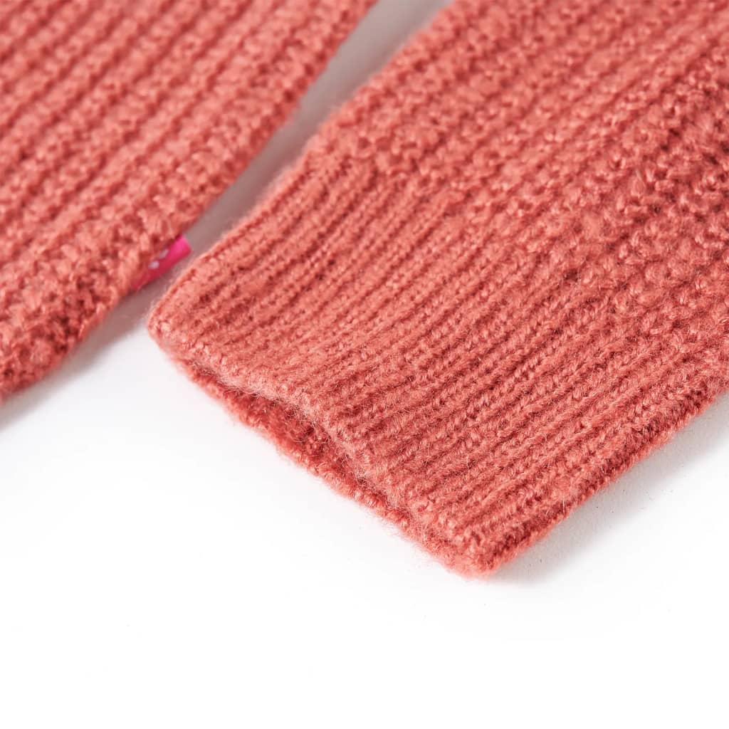 Kinderpullover Gestrickt Mittelrosa