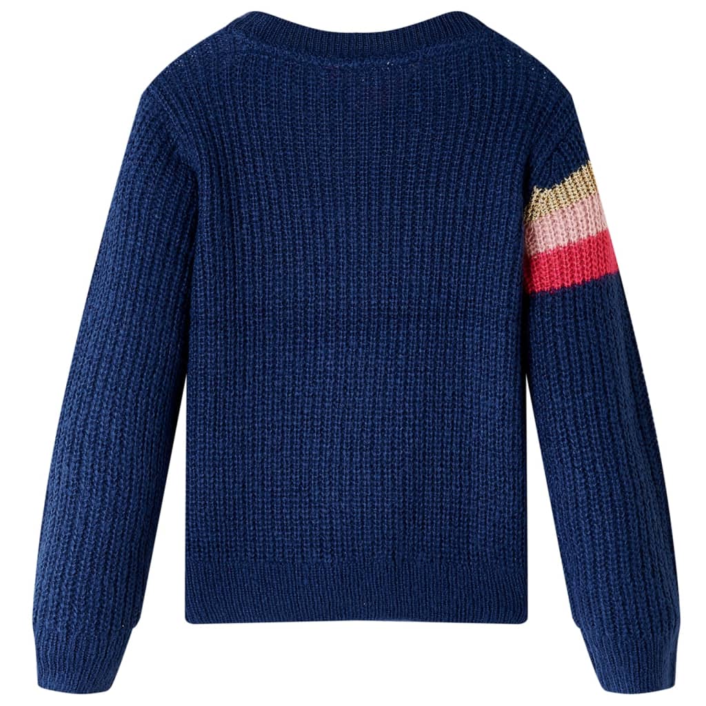 Kinderpullover Gestrickt Marineblau