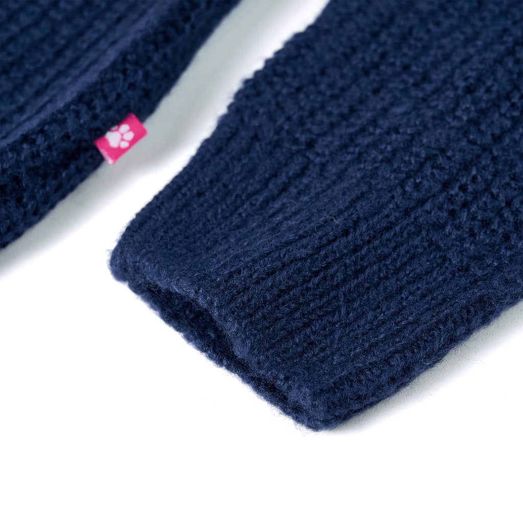 Kinderpullover Gestrickt Marineblau