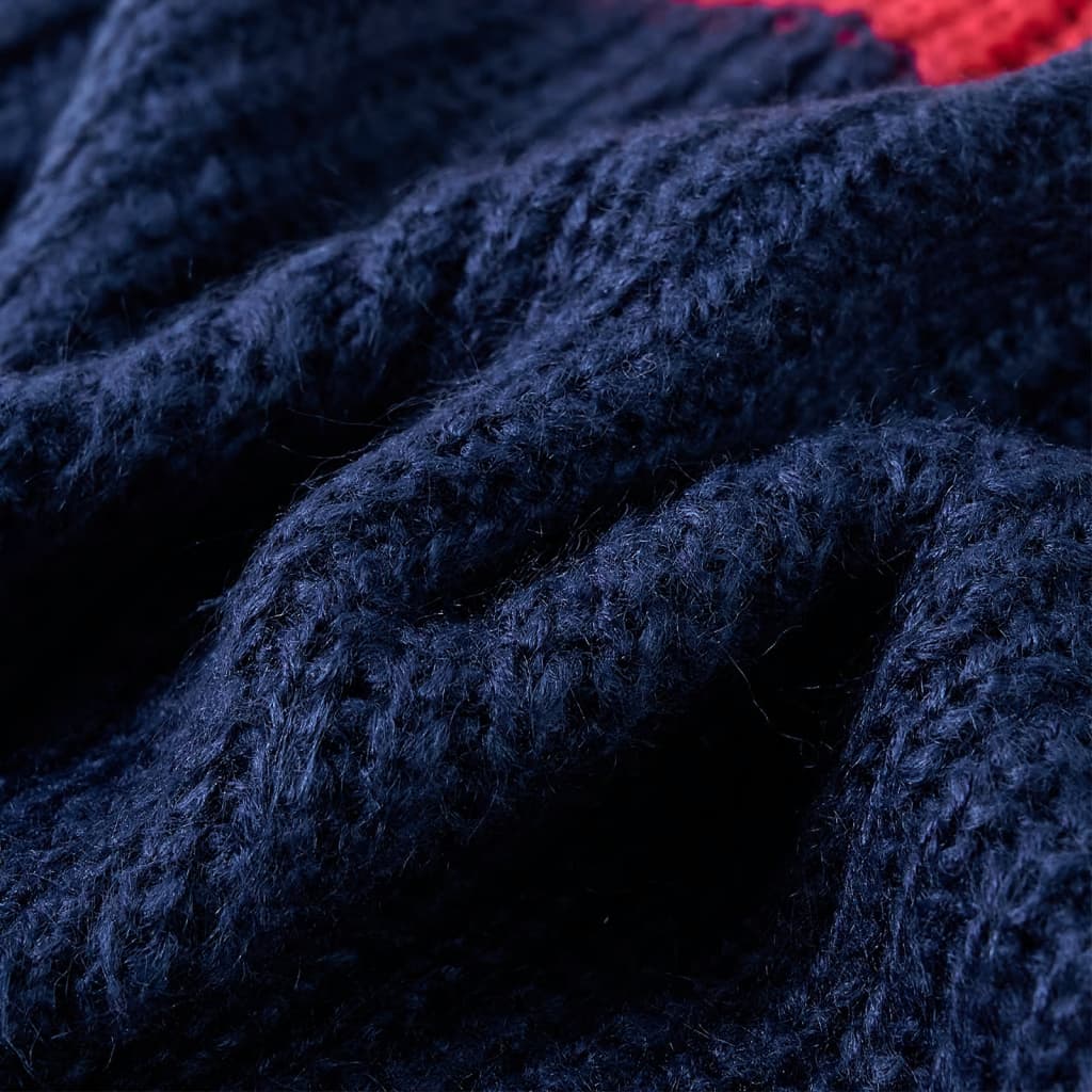 Kinderpullover Gestrickt Marineblau