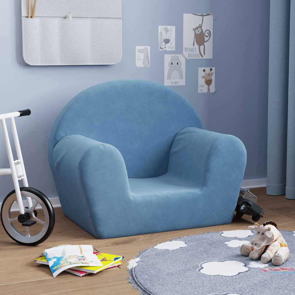 Kinder-Schlafsofa 2-Sitzer Weicher Plüsch für Kinder