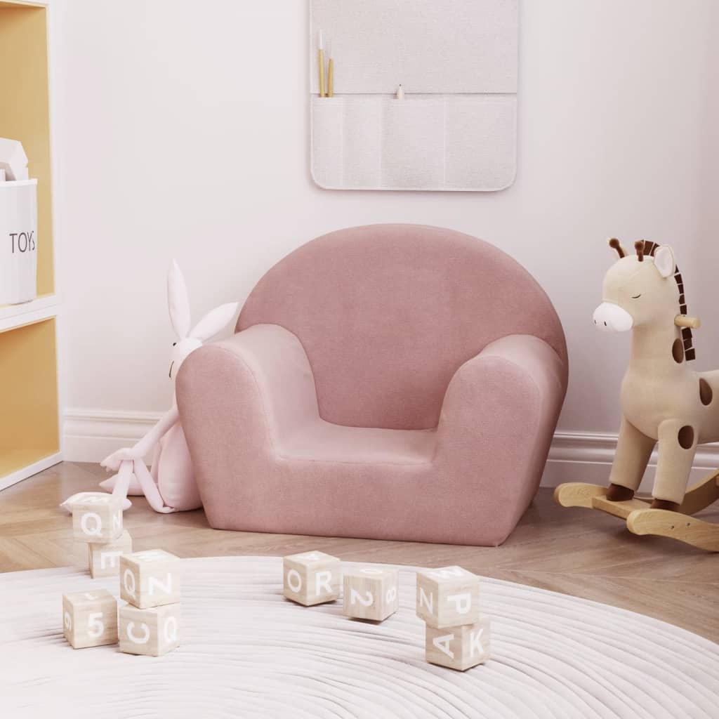 Kinder-Schlafsofa 2-Sitzer Weicher Plüsch für Kinder