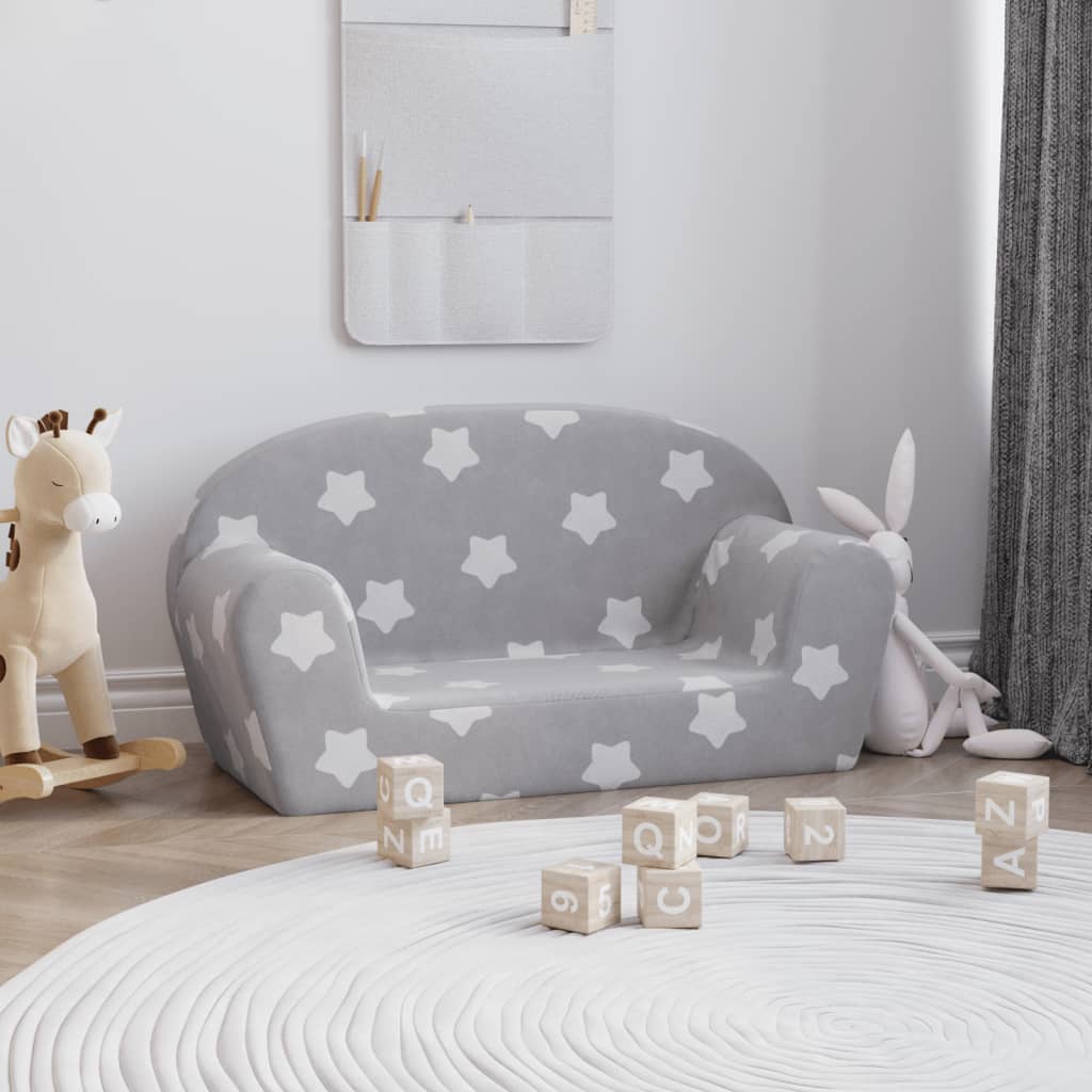 Kinder-Schlafsofa 2-Sitzer Weicher Plüsch für Kinder