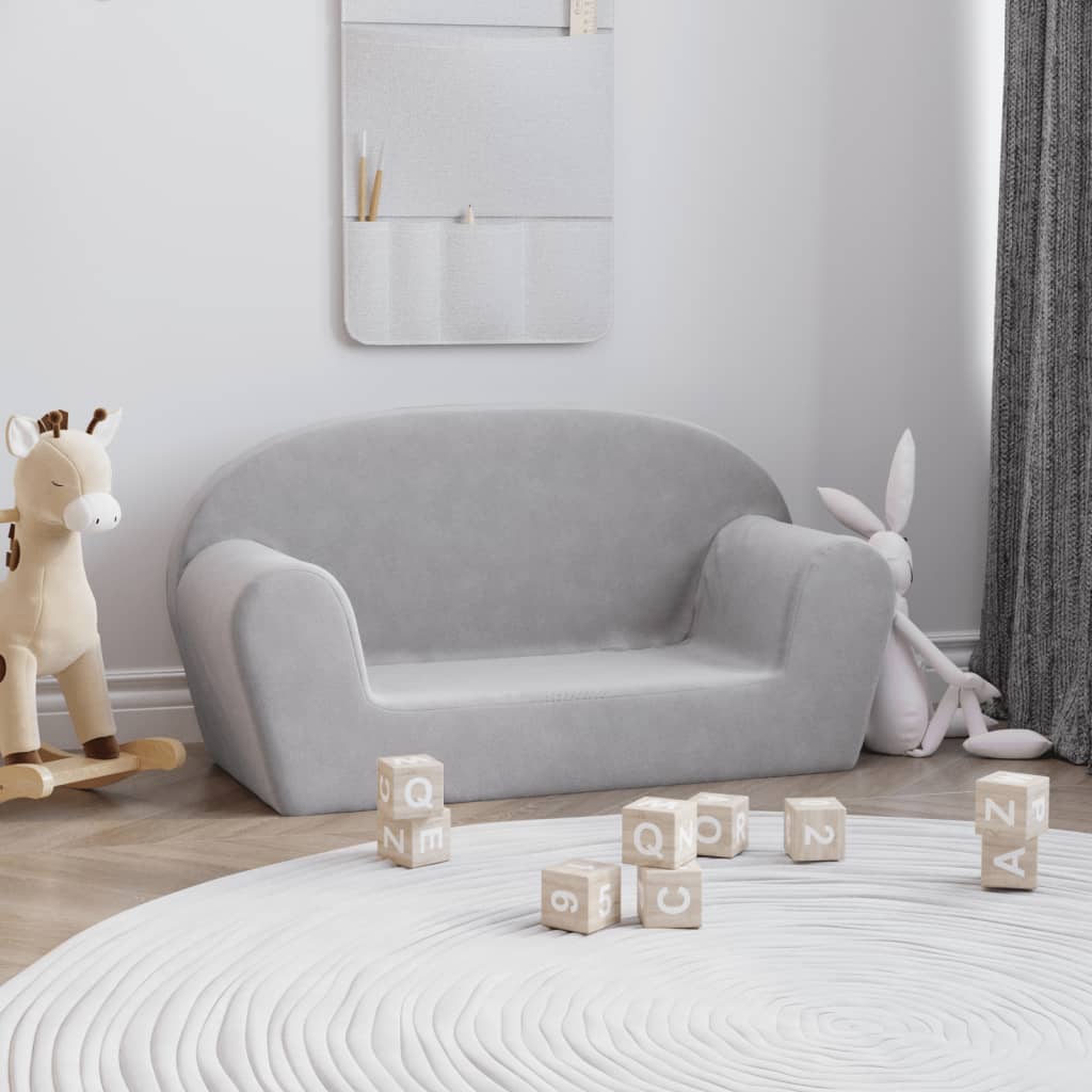 Kinder-Schlafsofa 2-Sitzer Weicher Plüsch für Kinder