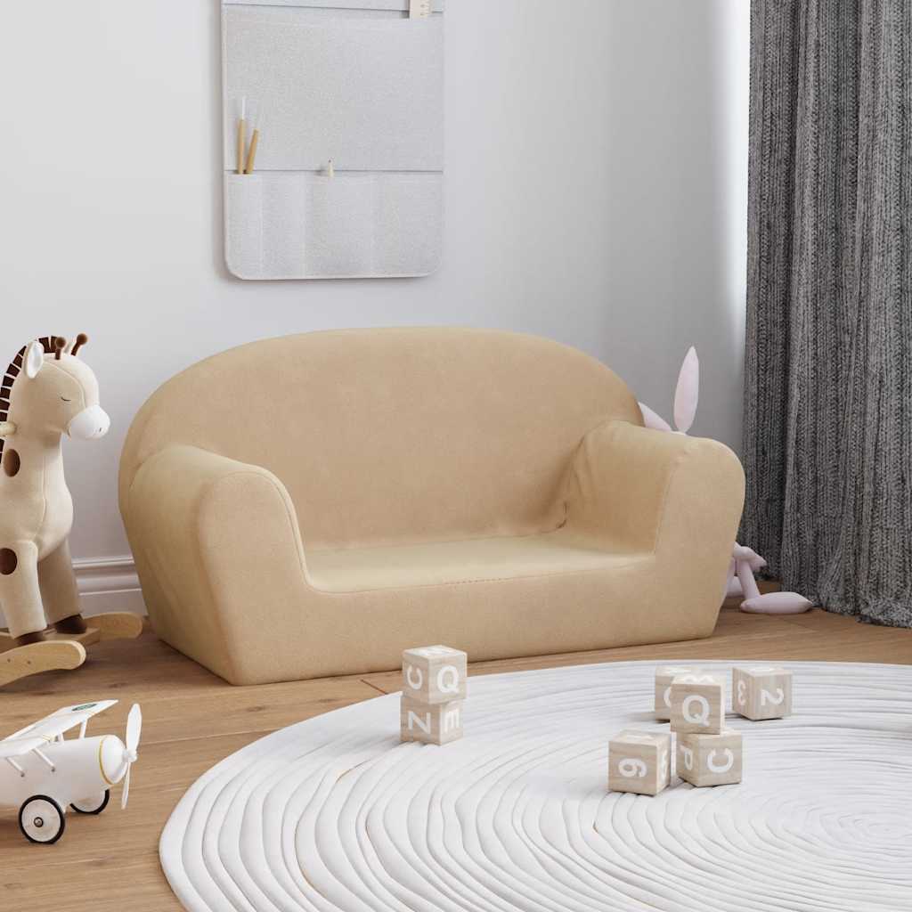 Kinder-Schlafsofa 2-Sitzer Weicher Plüsch für Kinder