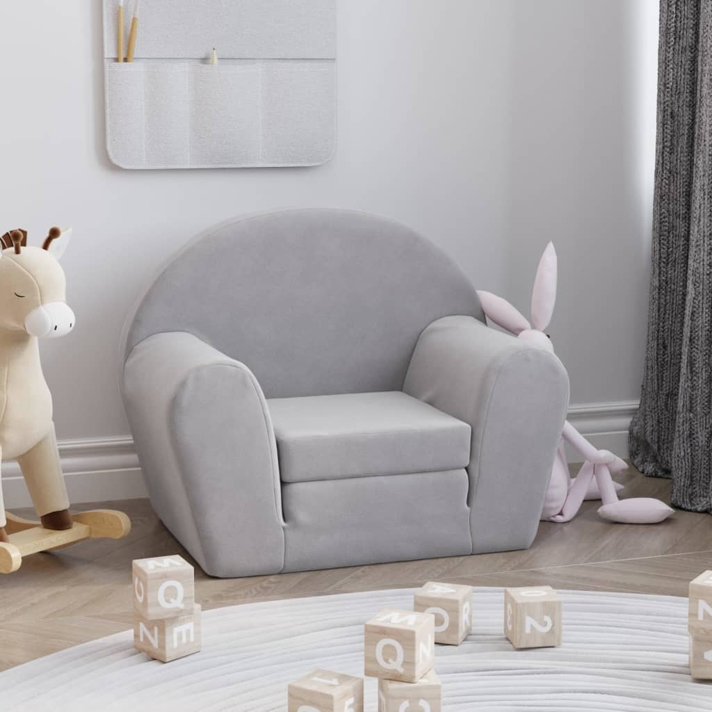 Kinder-Schlafsofa 2-Sitzer Weicher Plüsch für Kinder
