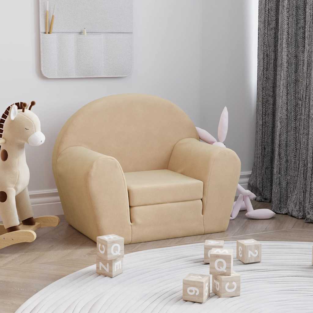 Kinder-Schlafsofa 2-Sitzer Weicher Plüsch für Kinder